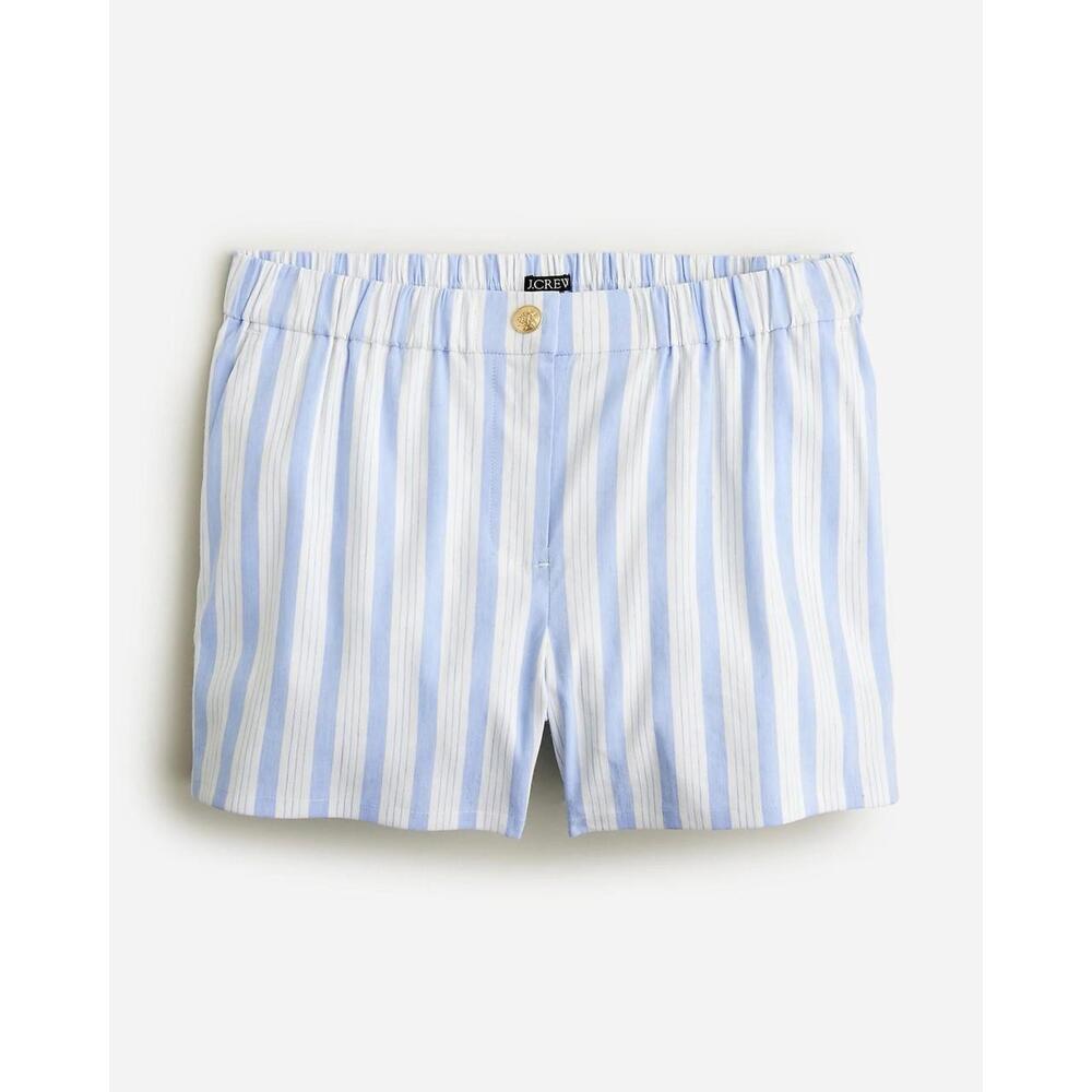 J.Crew Women’s‎ Med Pinstripe Linen Blend Nautical Preppy Summer Shorts
